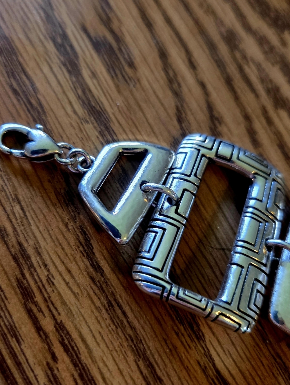 BRIGHTON "Nexus" Vintage Silver Geometric Link Bracelet BOHEMIAN! - Picture 8 of 12